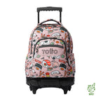 Trolley Escolar TOTTO Renglones | Mochila com Rodas para Portátil 15,4" | Vários Padrões