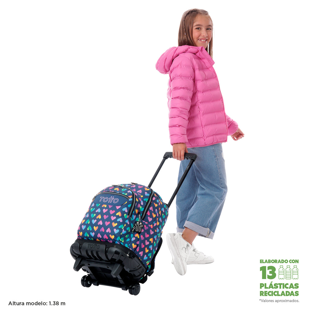 Set Escolar TOTTO - Trolley Renglones + Lonchera Pizarra + Estuche Agapec 3YJ