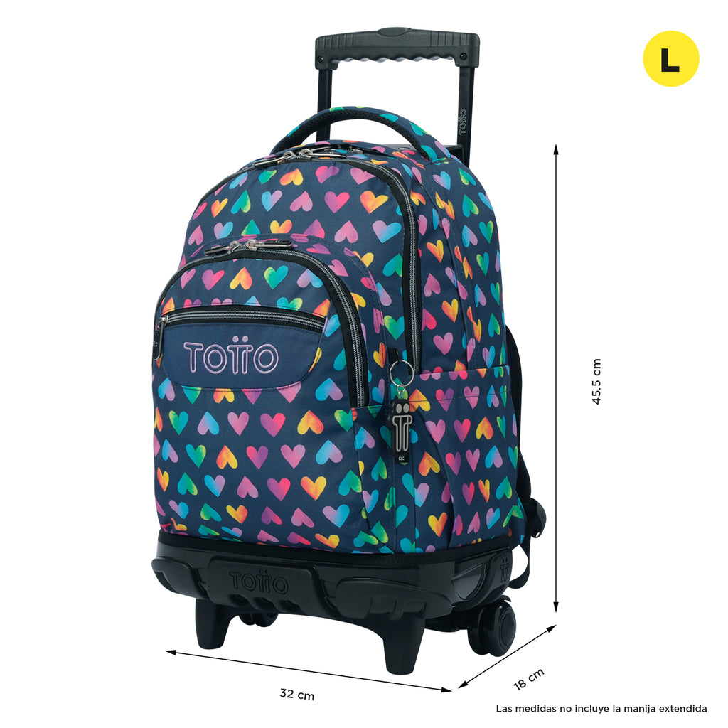 Set Escolar TOTTO - Trolley Renglones + Lonchera Pizarra + Estuche Agapec 3YJ