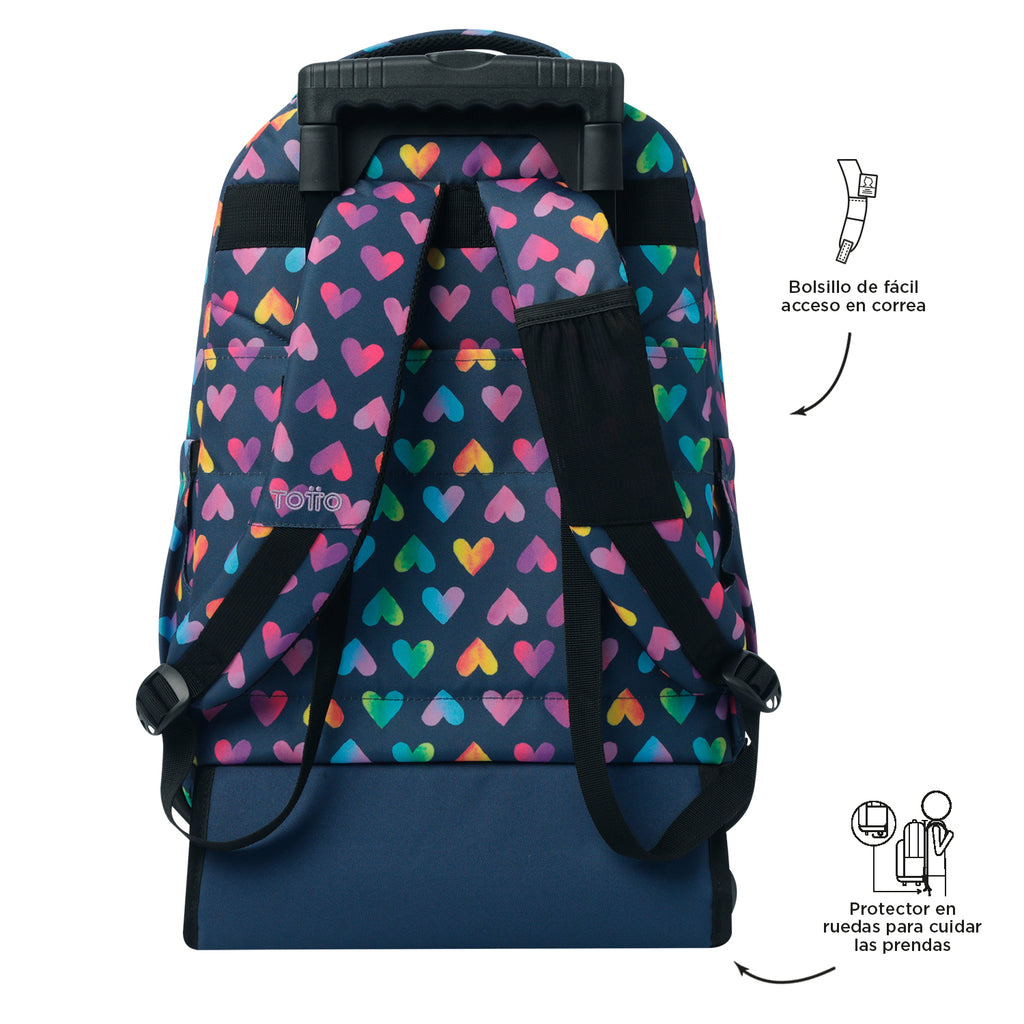 Set Escolar TOTTO - Trolley Renglones + Lonchera Pizarra + Estuche Agapec 3YJ