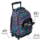Set Escolar TOTTO - Trolley Renglones + Lonchera Pizarra + Estuche Agapec 3YJ