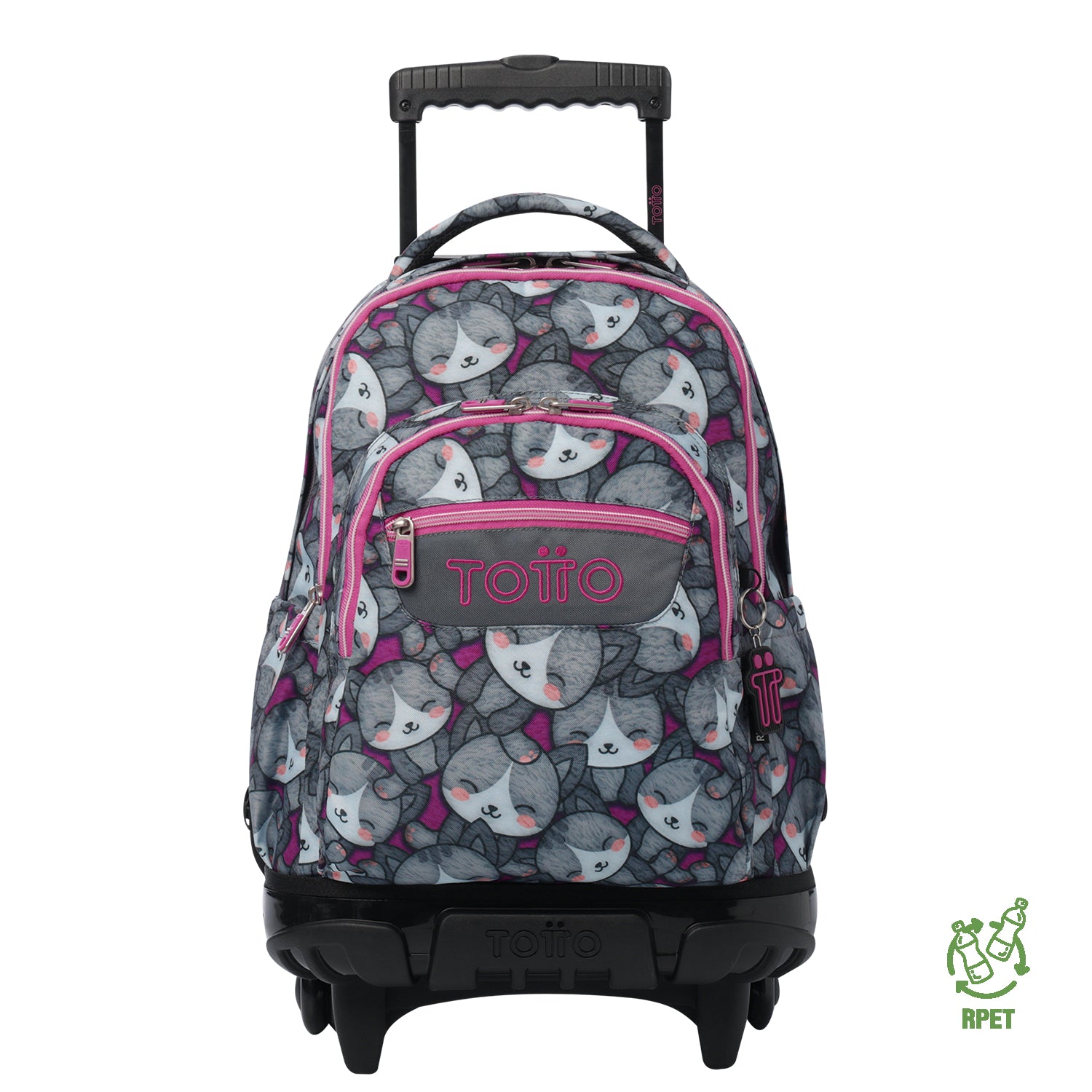Trolley Escolar TOTTO Renglones | Mochila com Rodas para Portátil 15,4" | Vários Padrões