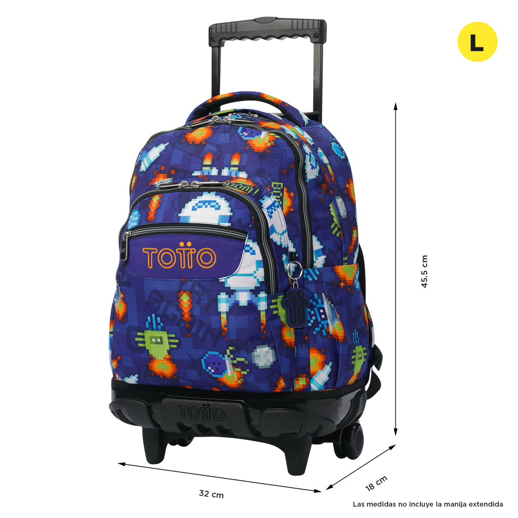 Conjunto Escolar TOTTO - Carro Renglones + Lonchera Borrador + Estuche Tablero 8FK