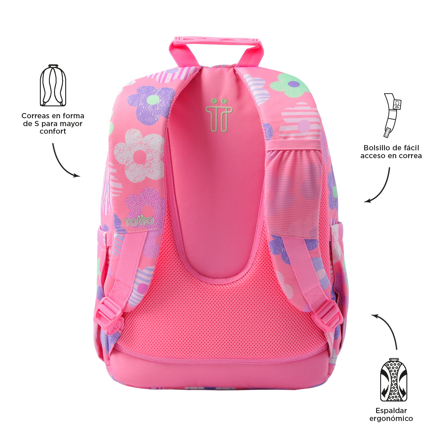 Mochila Escolar 8 a 12 anos Acuarela | TOTTO | Vários Padrões Disponíveis