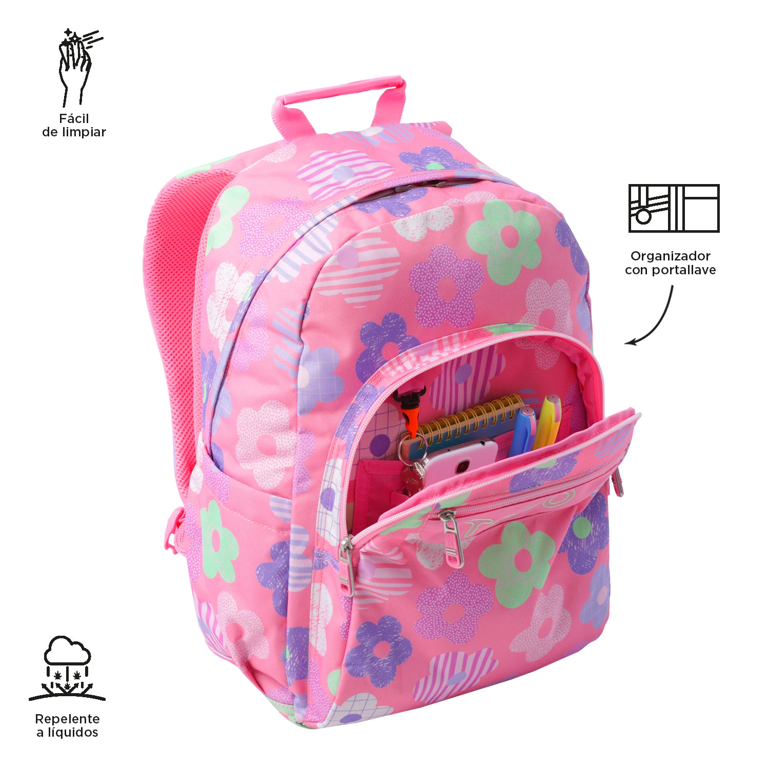 Mochila Escolar 8 a 12 anos Acuarela | TOTTO | Vários Padrões Disponíveis