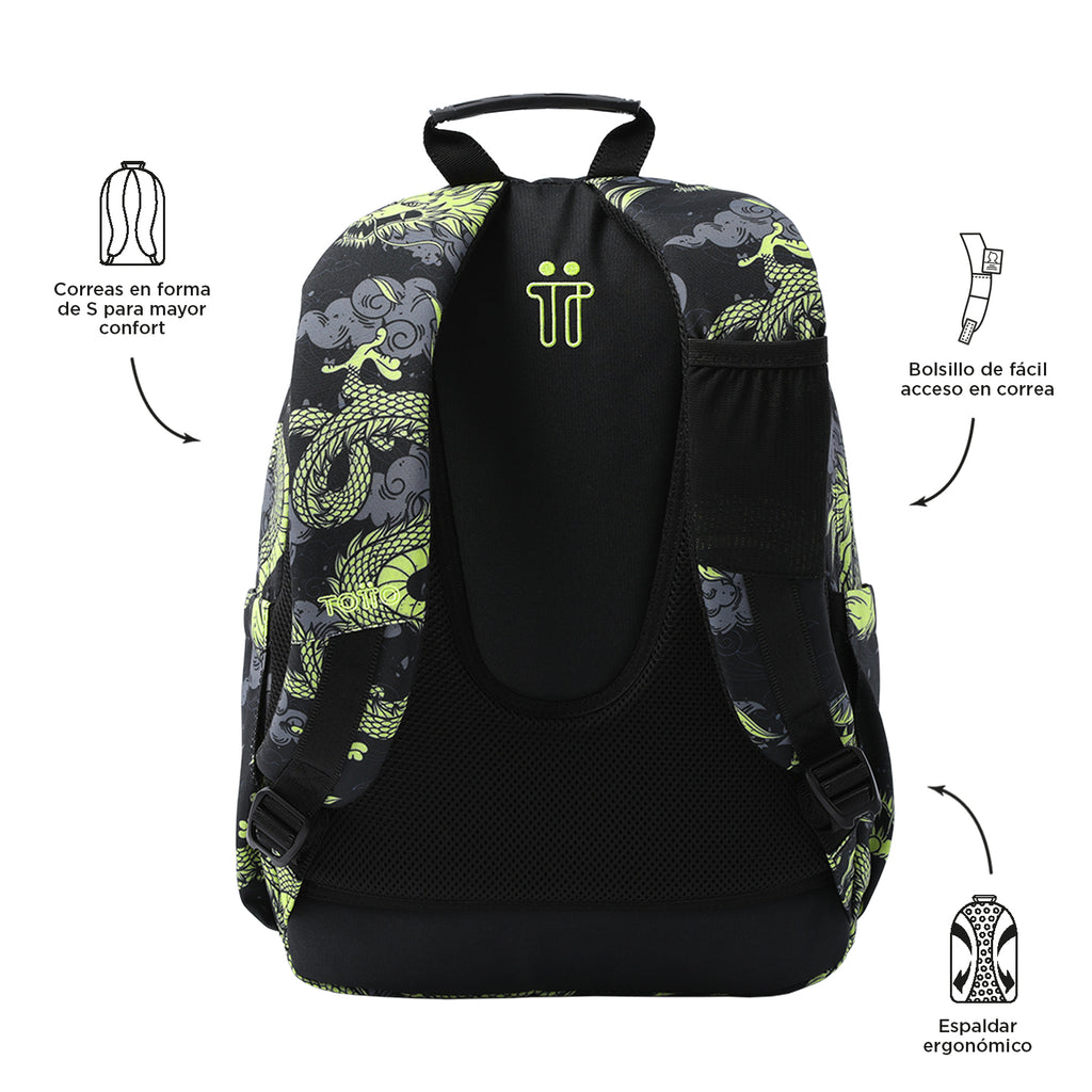 Mochila Escolar 8 a 12 anos Acuarela | TOTTO | Vários Padrões Disponíveis