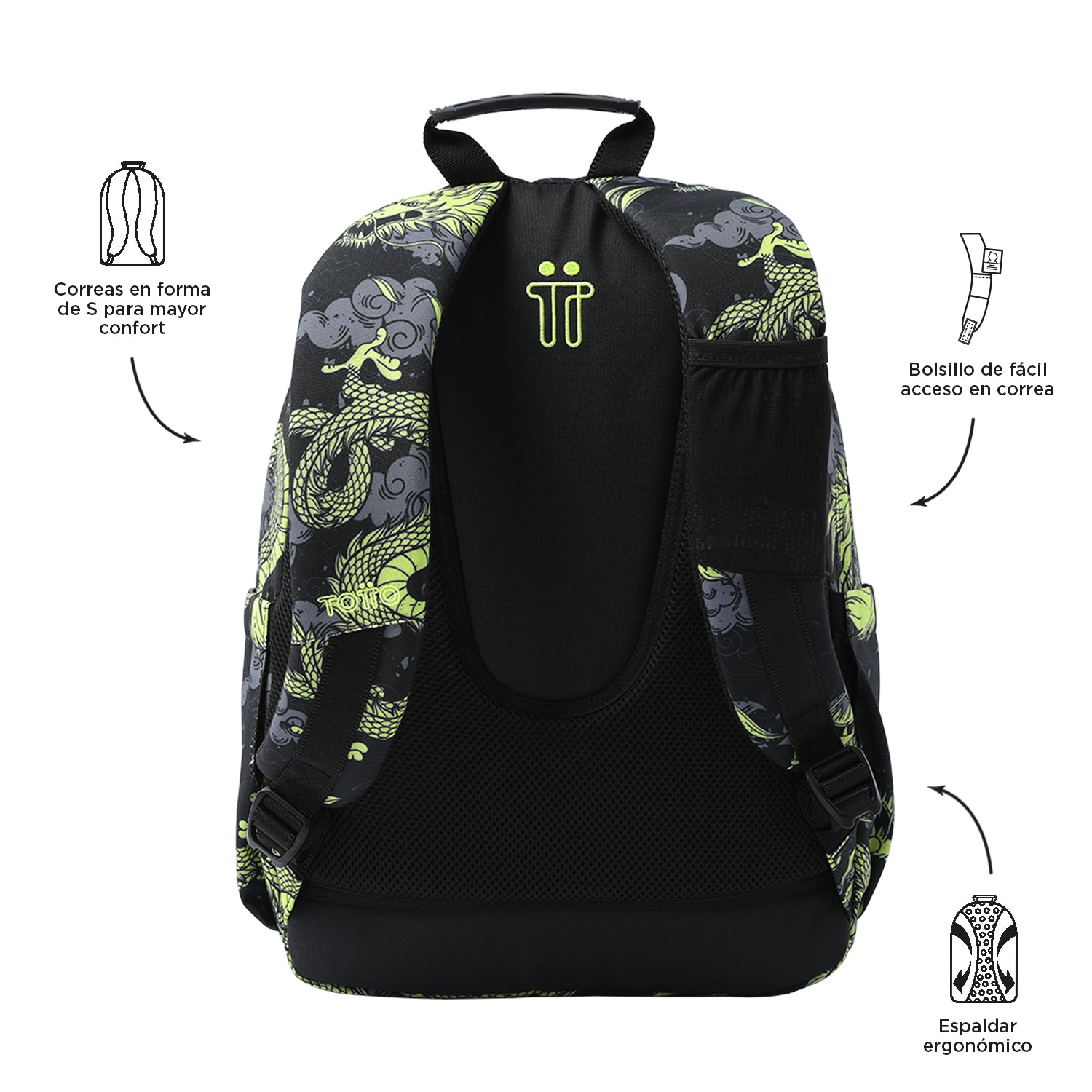 Mochila Escolar 8 a 12 anos Acuarela | TOTTO | Vários Padrões Disponíveis