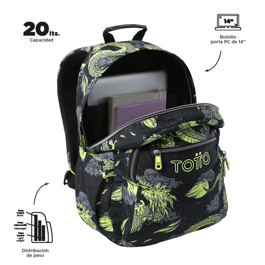 Mochila Escolar 8 a 12 anos Acuarela | TOTTO | Vários Padrões Disponíveis