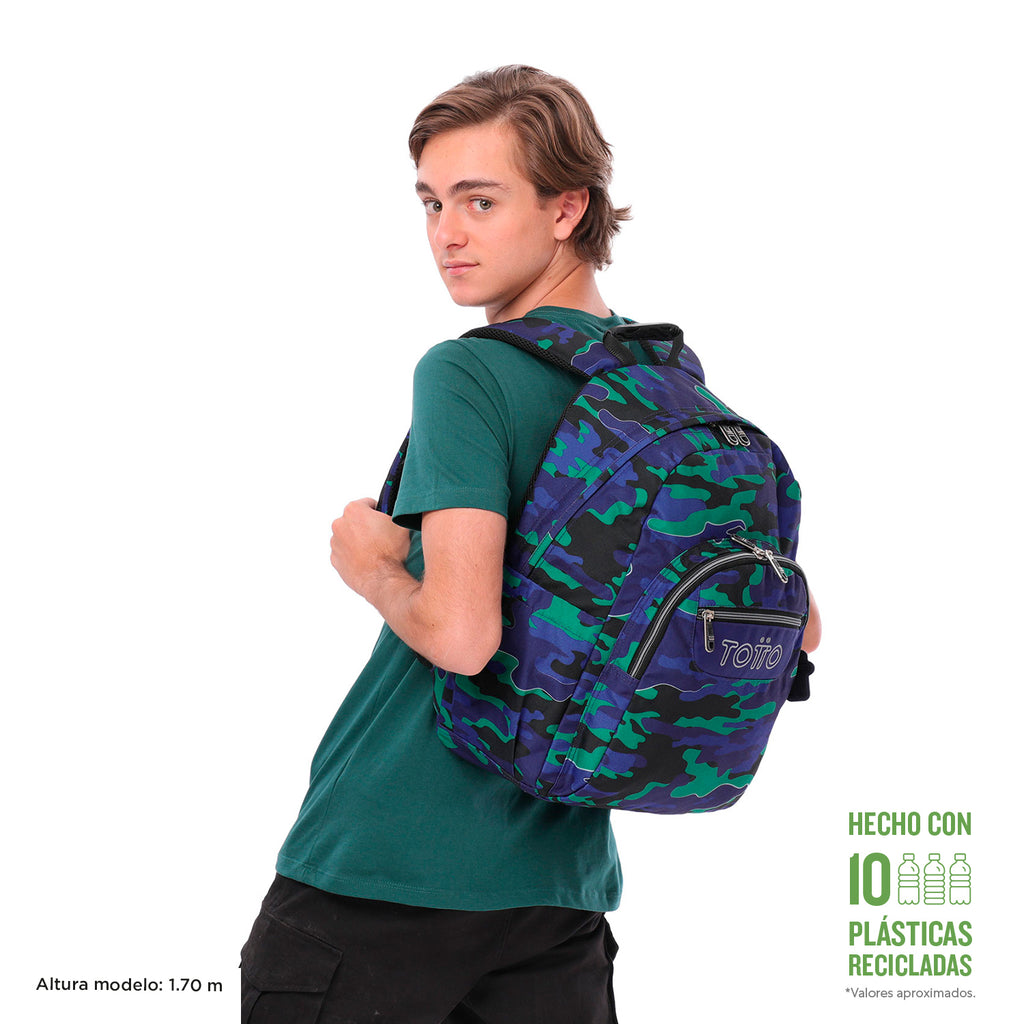 Mochila Escolar 8 a 12 anos Acuarela | TOTTO | Vários Padrões Disponíveis