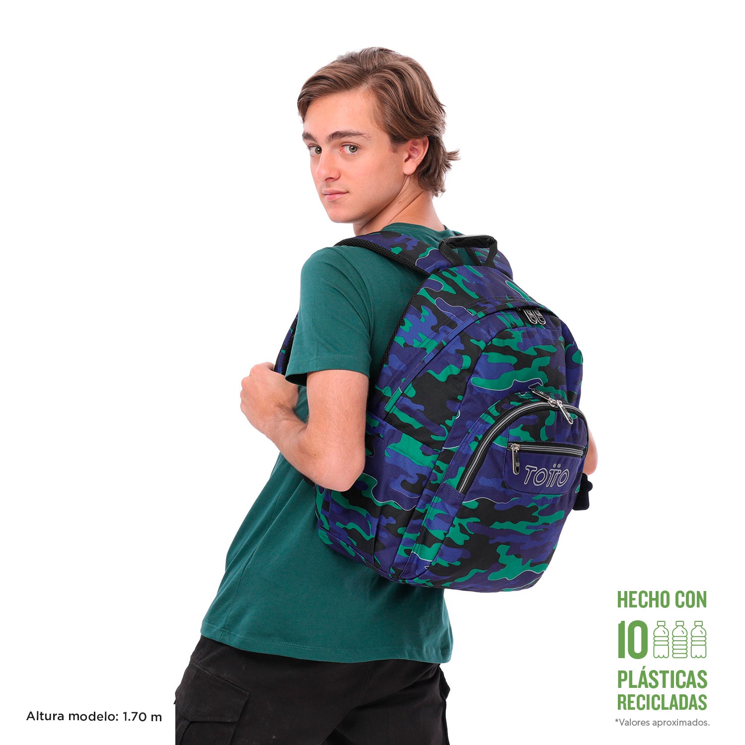 Mochila Escolar 8 a 12 anos Acuarela | TOTTO | Vários Padrões Disponíveis