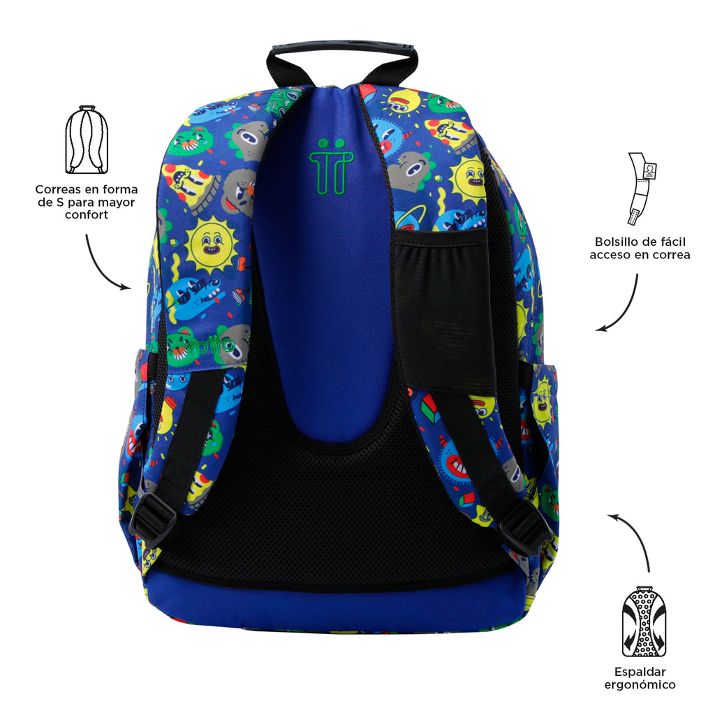 Mochila Escolar 8 a 12 anos Acuarela | TOTTO | Vários Padrões Disponíveis