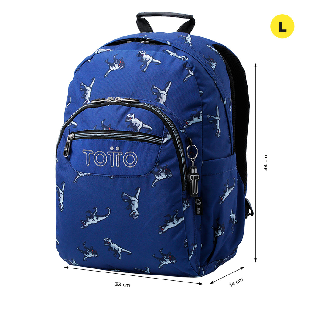 Conjunto Escolar TOTTO Mochila Acuarela + Estojo Triplo Tablero 9JB