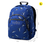 Conjunto Escolar TOTTO Mochila Acuarela + Estojo Triplo Tablero 9JB