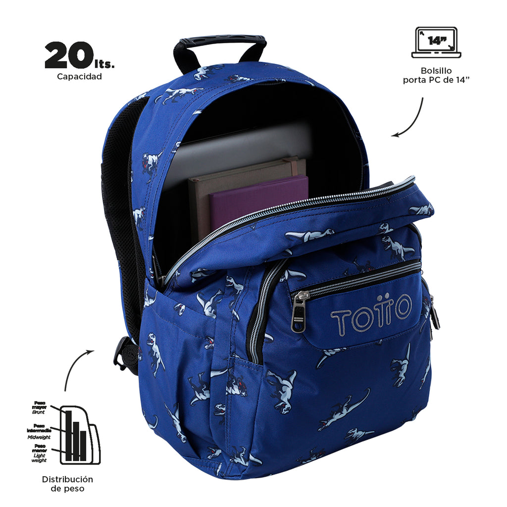 Mochila Escolar 8 a 12 anos Acuarela | TOTTO | Vários Padrões Disponíveis