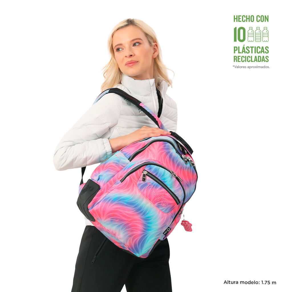 Conjunto Escolar TOTTO - Mochila Rayol + Lonchera Pizarra + Estuche Agapec 9IZ