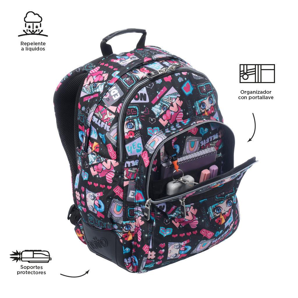Mochila Escolar 8 a 12 anos Rayol | TOTTO | Vários padrões