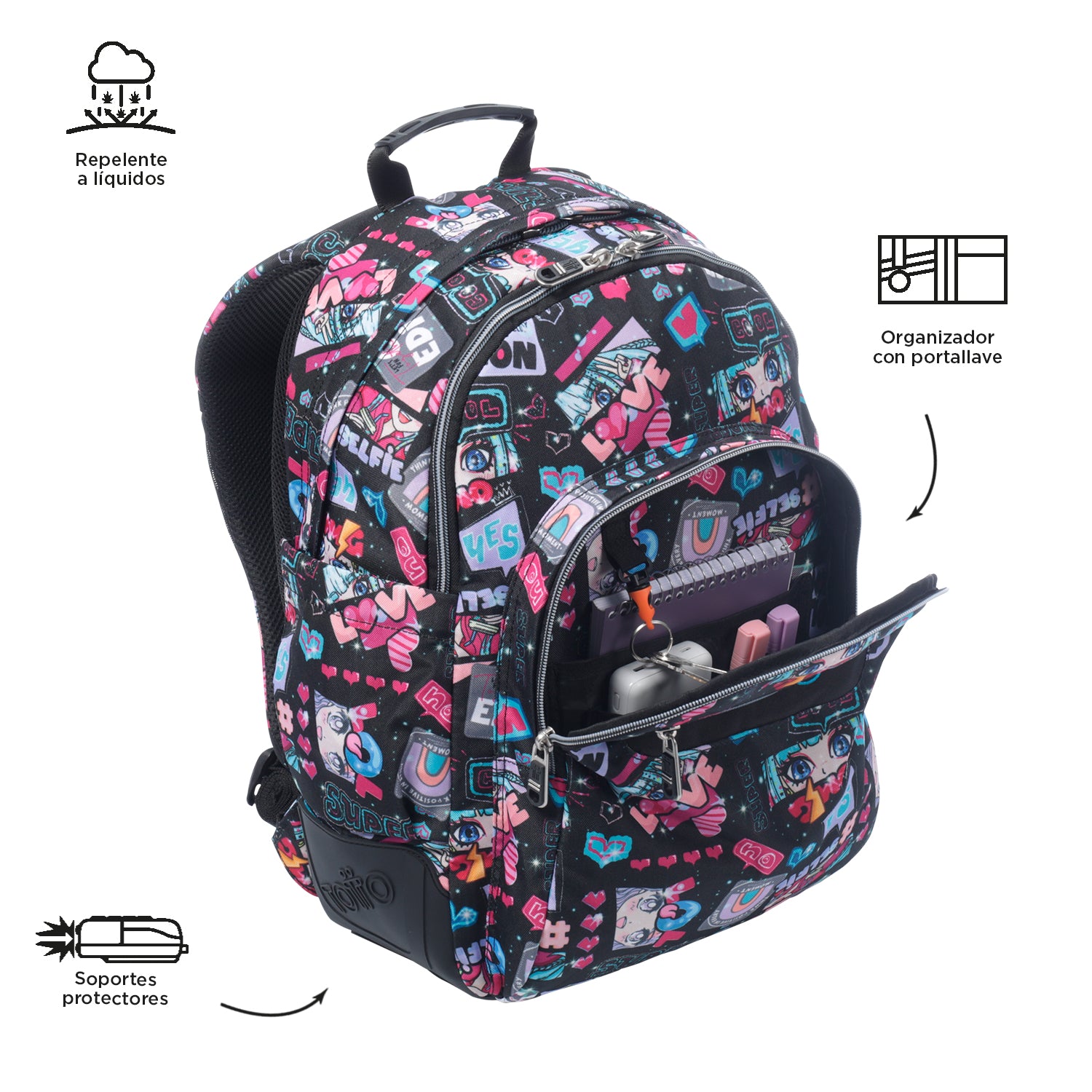 Mochila Escolar 8 a 12 anos Rayol | TOTTO | Vários padrões