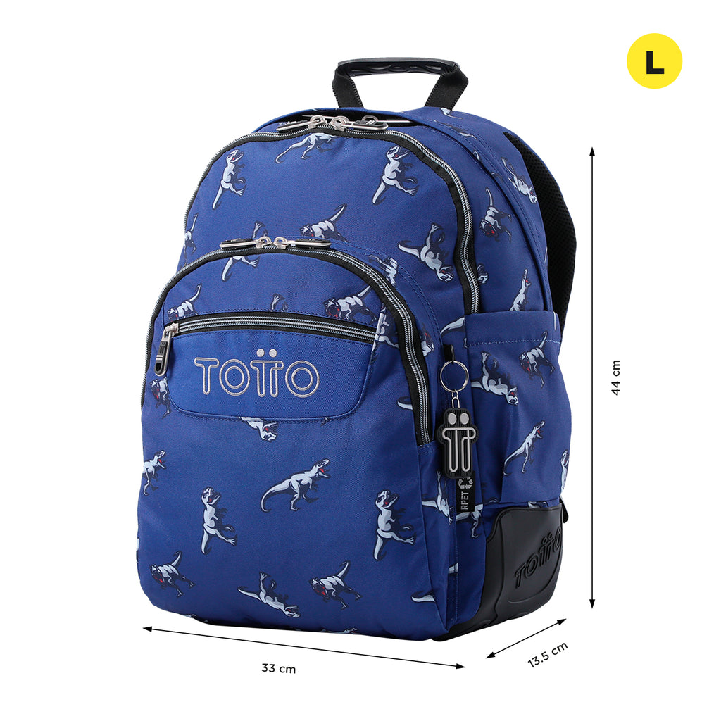 Set Escolar TOTTO - Mochila Rayol + Lonchera Borrabor + Estuche Tablero 9JB