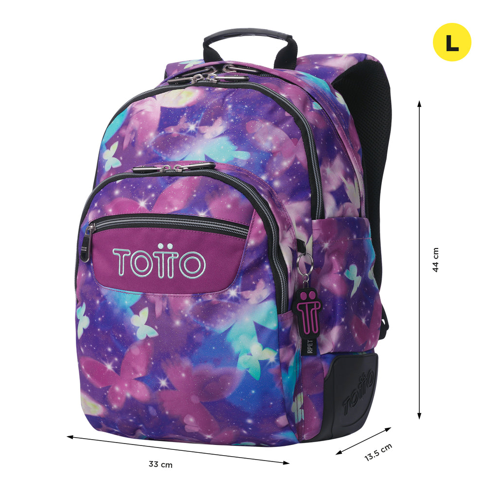 Set Escolar TOTTO - Mochila Rayol + Lonchera Borrador + Estuche Tablero 5Q6