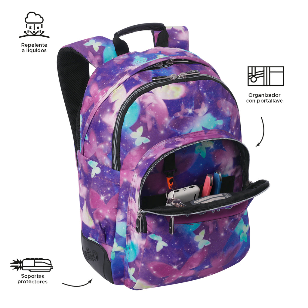 Set Escolar TOTTO - Mochila Rayol + Lonchera Borrador + Estuche Tablero 5Q6
