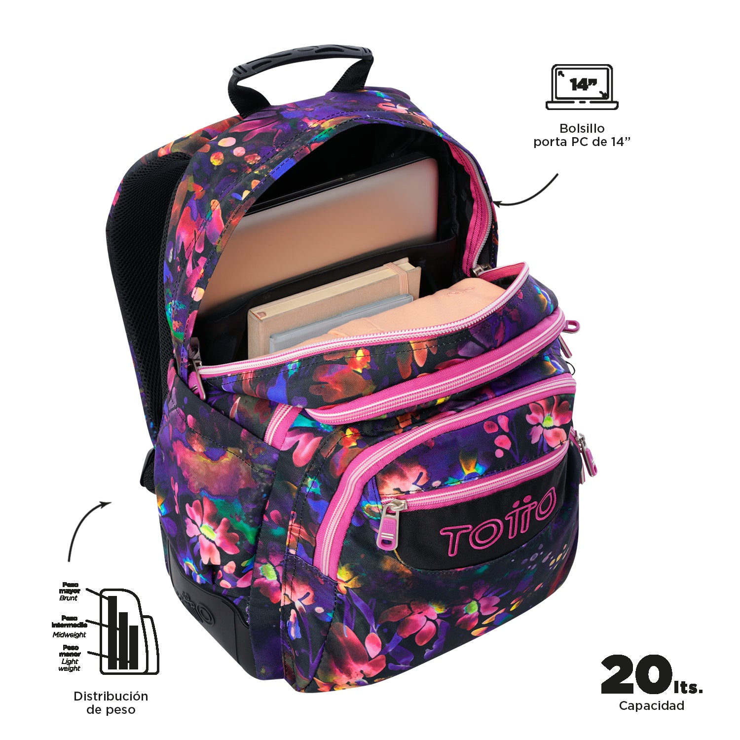 Mochila Escolar 8 a 12 anos Rayol | TOTTO | Vários padrões