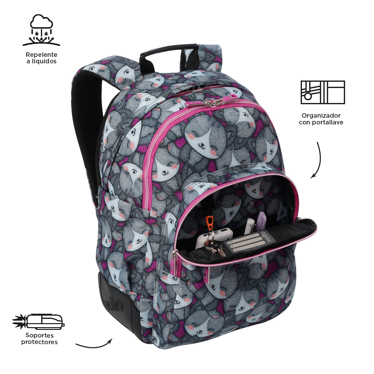 Mochila Escolar 8 a 12 anos Rayol | TOTTO | Vários padrões