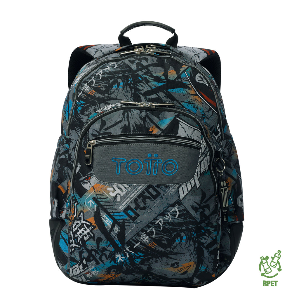 Conjunto Escolar TOTTO Mochila Rayol + Estojo Triplo Tablero 7YL