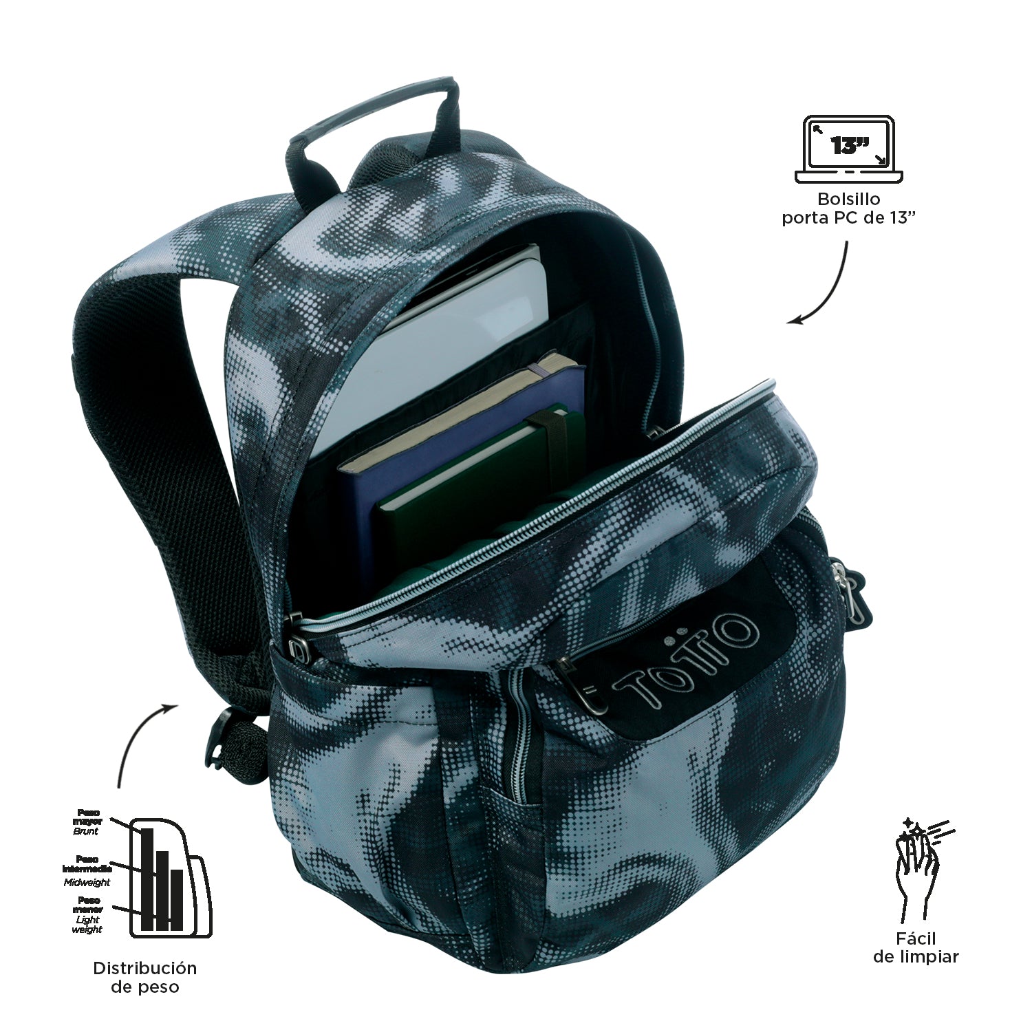 Mochila Escolar 6 e 7 anos Gommas | TOTTO | Vários padrões disponíveis