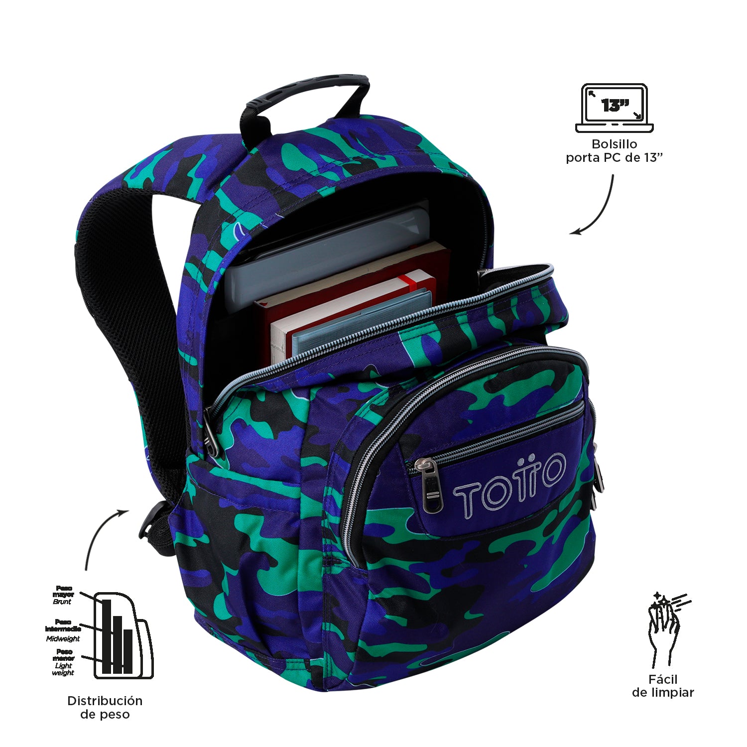 Mochila Escolar 6 e 7 anos Gommas | TOTTO | Vários padrões disponíveis