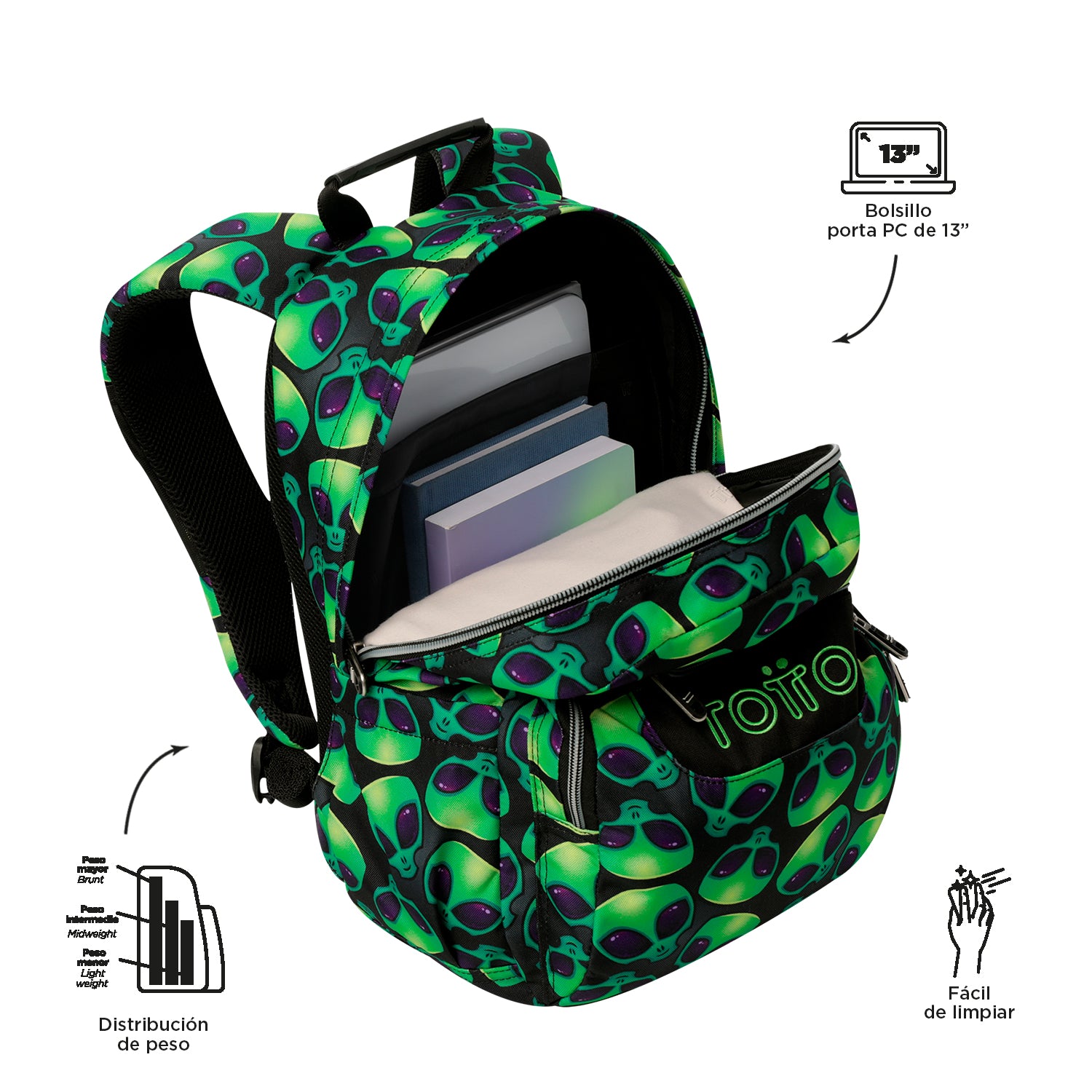 Mochila Escolar 6 e 7 anos Gommas | TOTTO | Vários padrões disponíveis