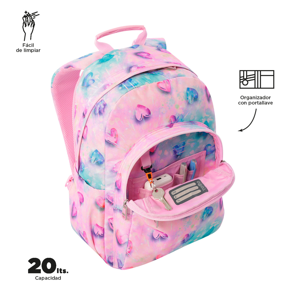 Conjunto Escolar TOTTO Acuareles + Estojo Triplo Tablero 1KB | Adaptável a carrinho de rodas