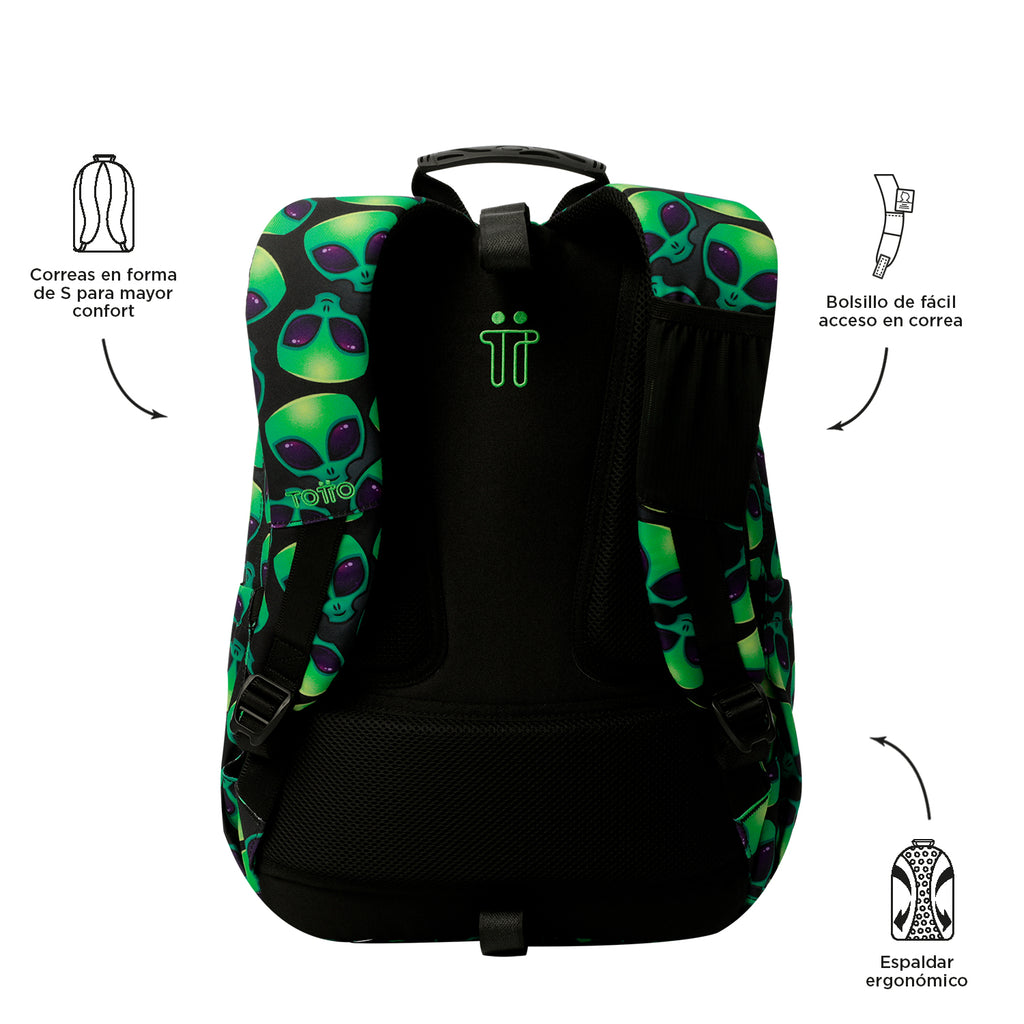 Conjunto Escolar TOTTO Acuareles + Estojo Triplo Tablero 6DS | Adaptável a carrinho de rodas