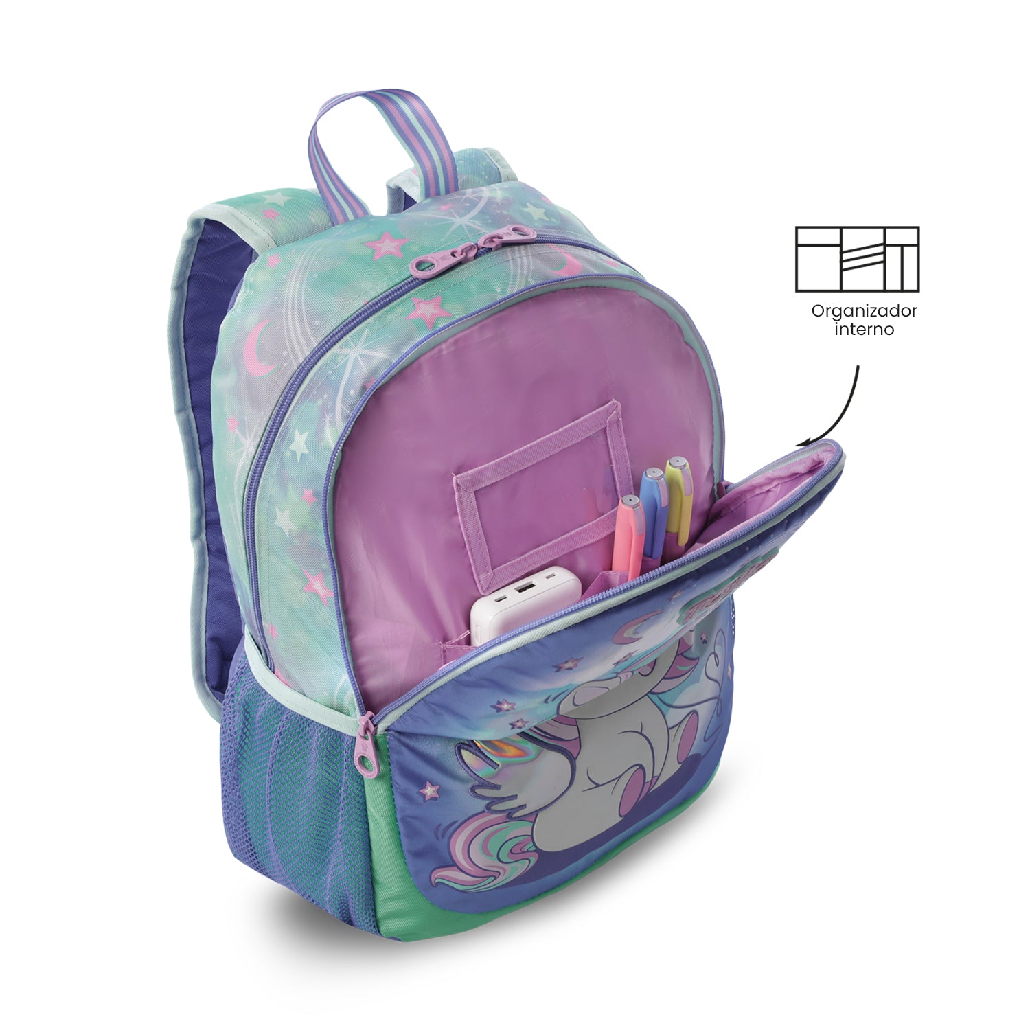 Set Mochila M 6 a 7 años+Fiambrera+Estuche MAGIC DREAMS 6DJ