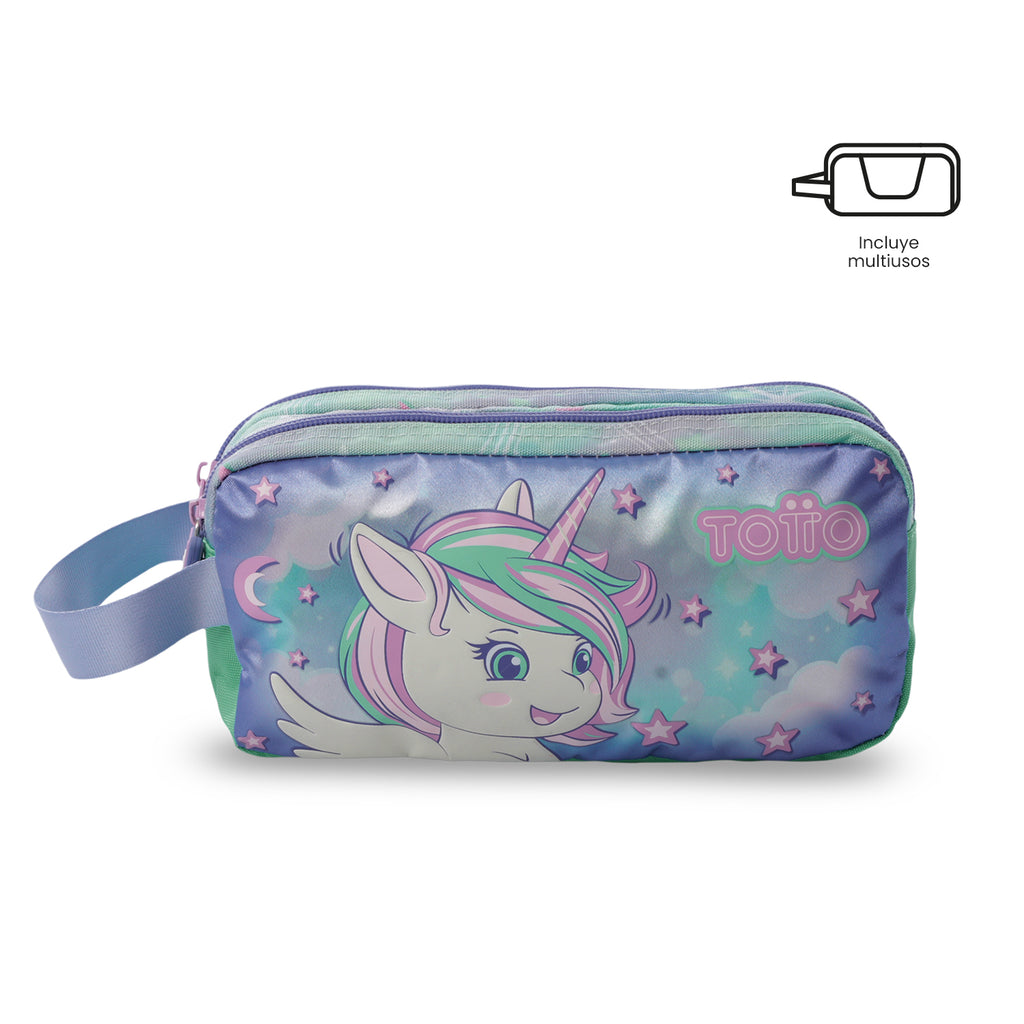 Set Mochila M 6 a 7 años+Fiambrera+Estuche MAGIC DREAMS 6DJ