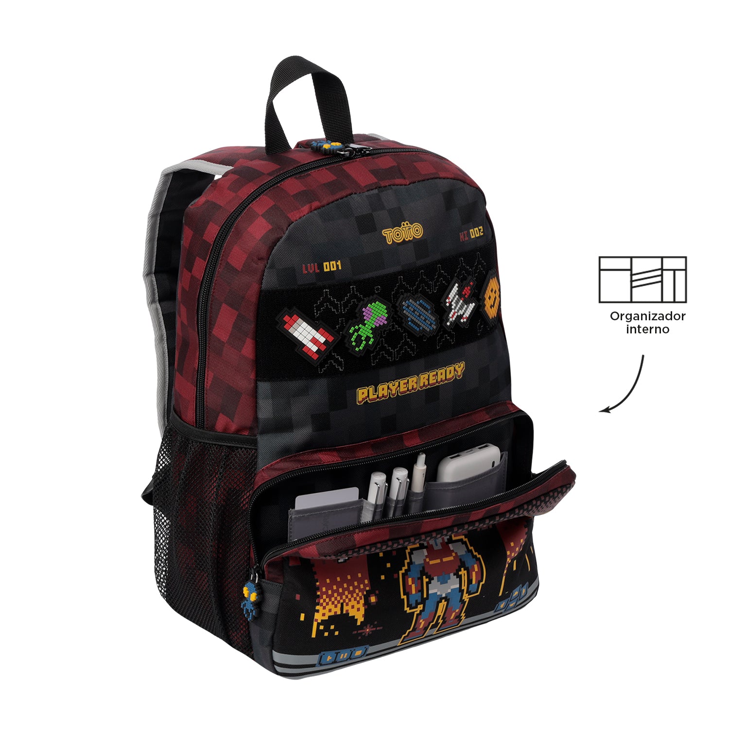 Mochila Infantil TOTTO Digibot 6RX | 6 e 7 Anos
