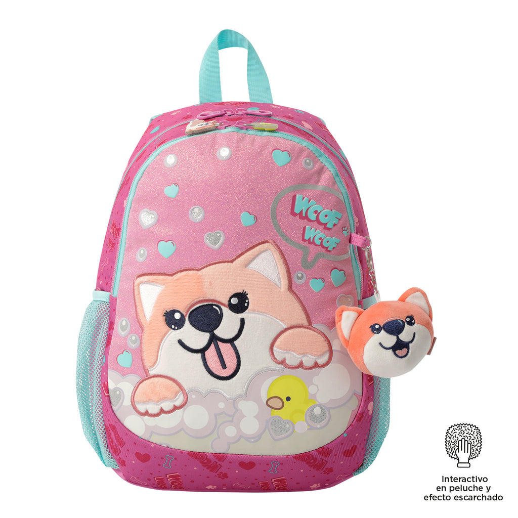 Set Mochila M 6 a 7 años+Bolsa de almuerzo+Estuche DOGGY LOVE 1K6