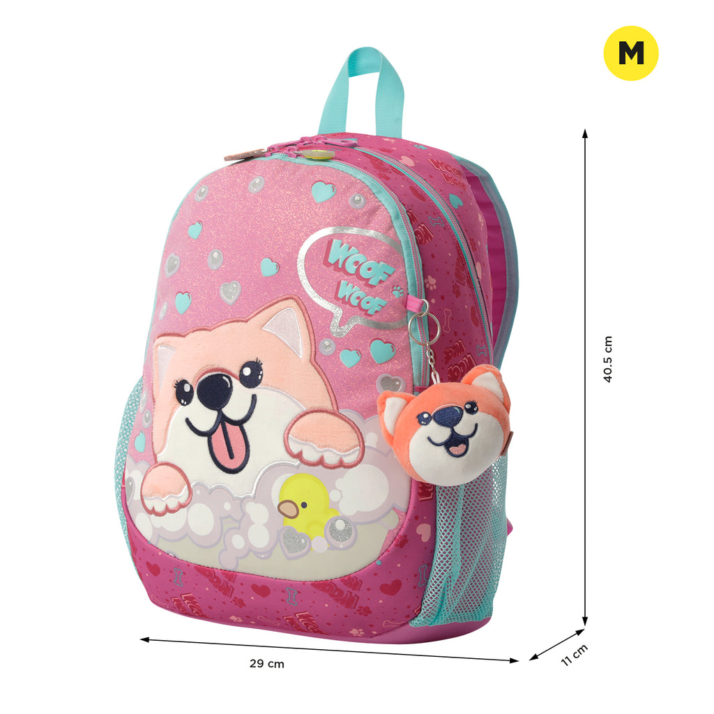 Set Mochila M 6 a 7 años+Bolsa de almuerzo+Estuche DOGGY LOVE 1K6