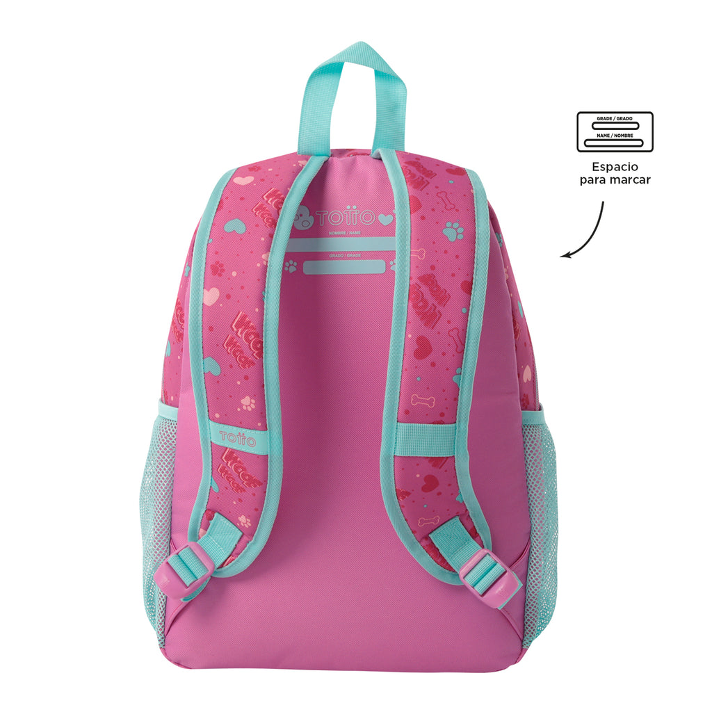 Set Mochila M 6 a 7 años+Bolsa de almuerzo+Estuche DOGGY LOVE 1K6