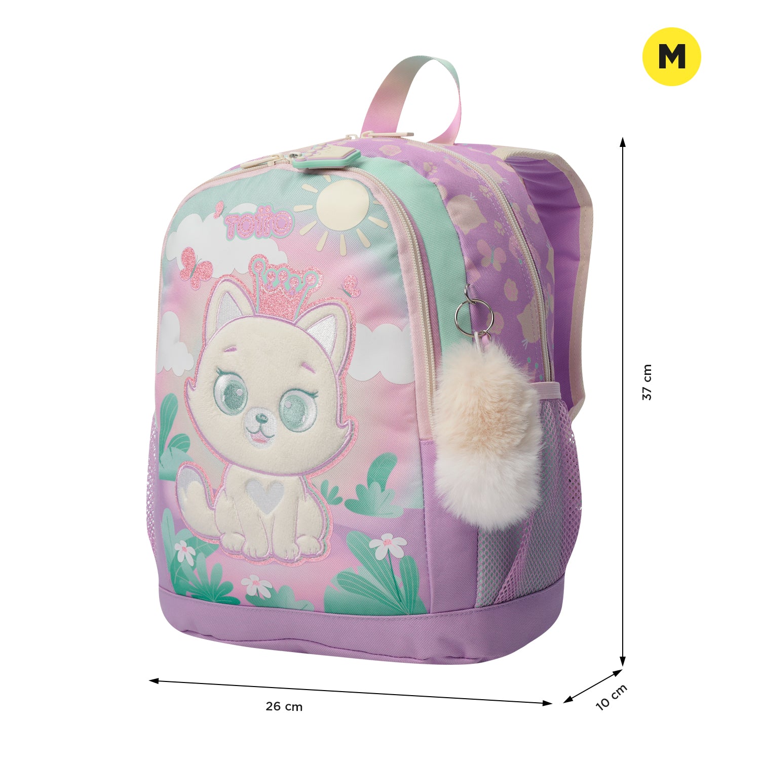 Mochila Infantil TOTTO Queen Cat 1K5 | 6 e 7 Anos