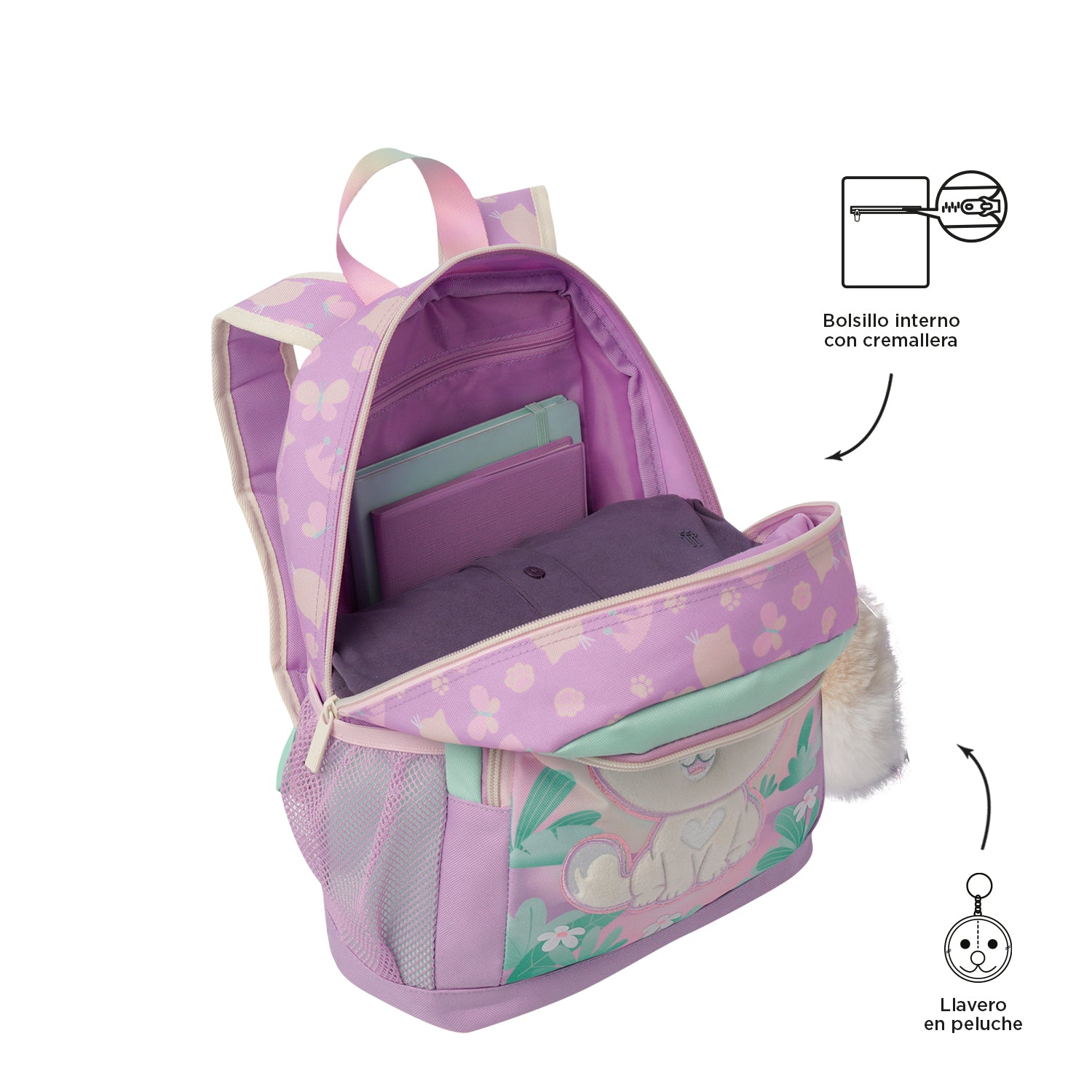 Mochila Infantil TOTTO Queen Cat 1K5 | 6 e 7 Anos