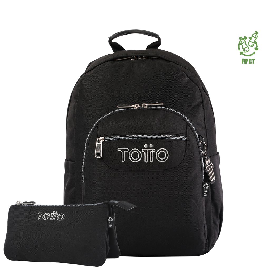Conjunto Escolar TOTTO Mochila Acuarela + Estojo Triplo Tablero N01