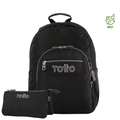 Conjunto Escolar TOTTO Mochila Acuarela + Estojo Triplo Tablero N01