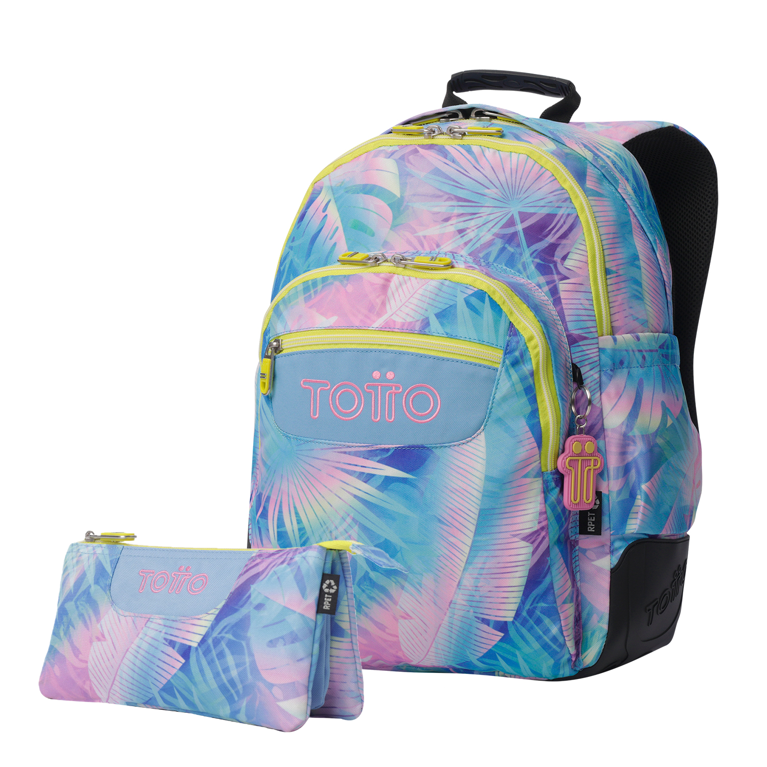 Conjunto Escolar TOTTO Mochila Rayol + Estojo Triplo Tablero 0FB