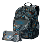 Conjunto Escolar TOTTO Mochila Rayol + Estojo Triplo Tablero 7YL