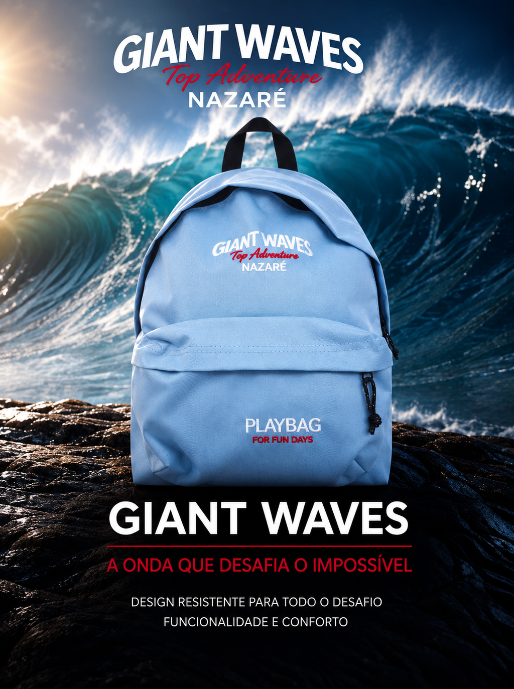 Mochila Giant Waves Top Adventure Nazaré | Surf