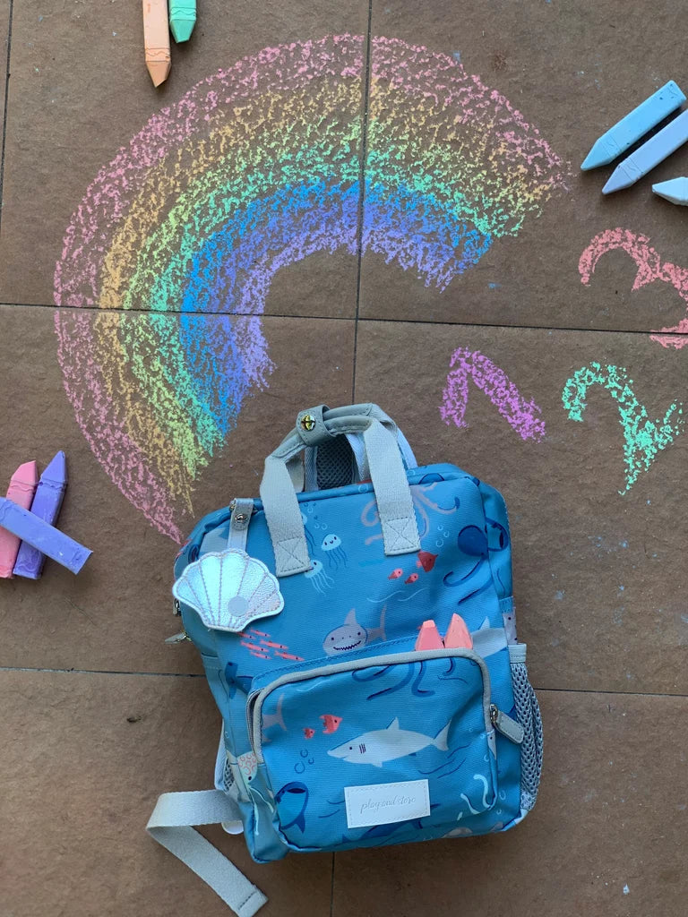 Mini Mochila Infantil Sharks | Tubarões | Play and Store