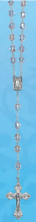 Terço em Cristal Transparente | Feito à Mão | Terço Católico Elegante