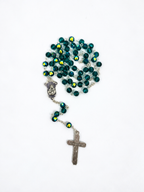 Green Crystal Rosary | Handmade | Elegant Catholic Rosary