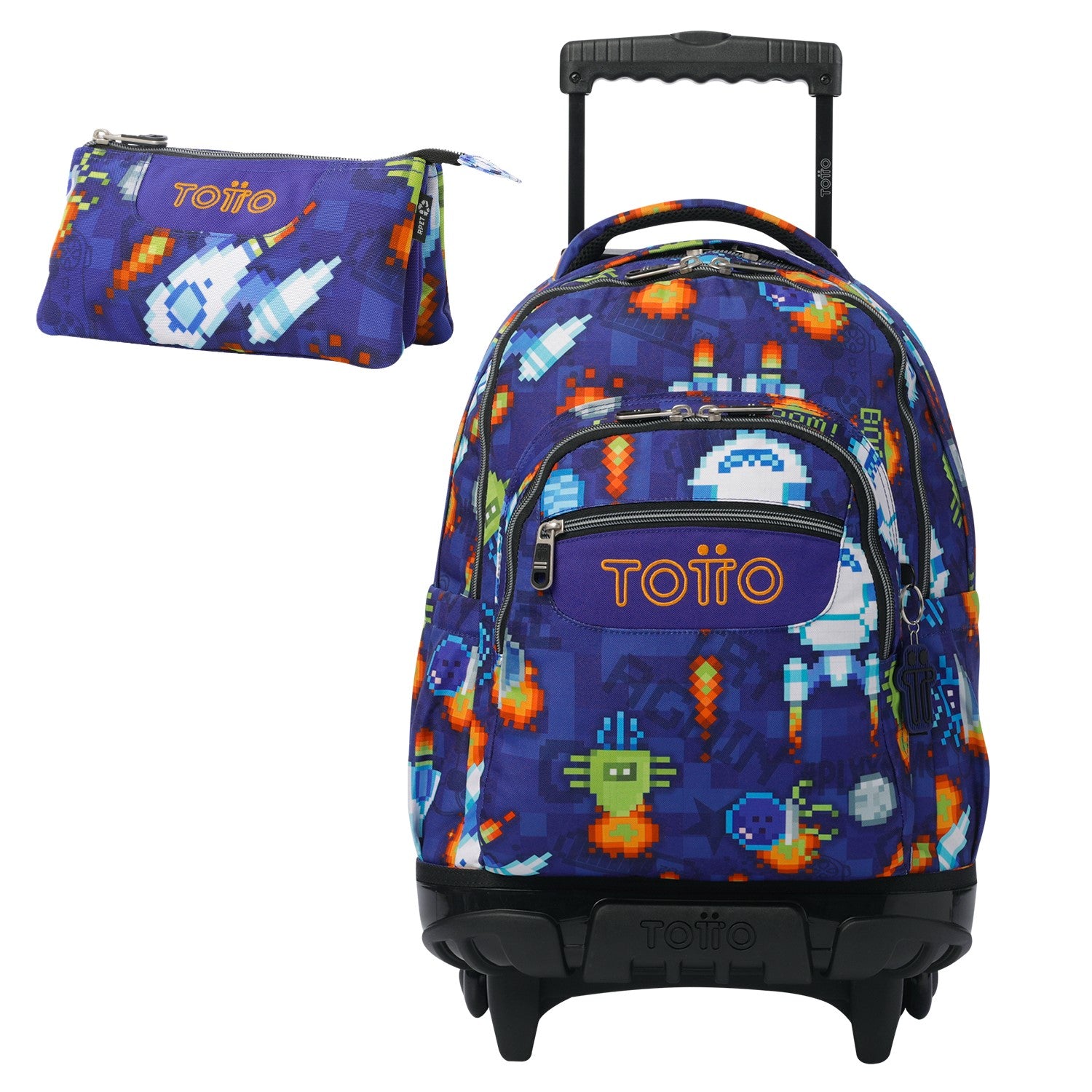 Conjunto Escolar TOTTO Renglones + Estojo Triplo Tablero | Varios Padrões | Rapaz